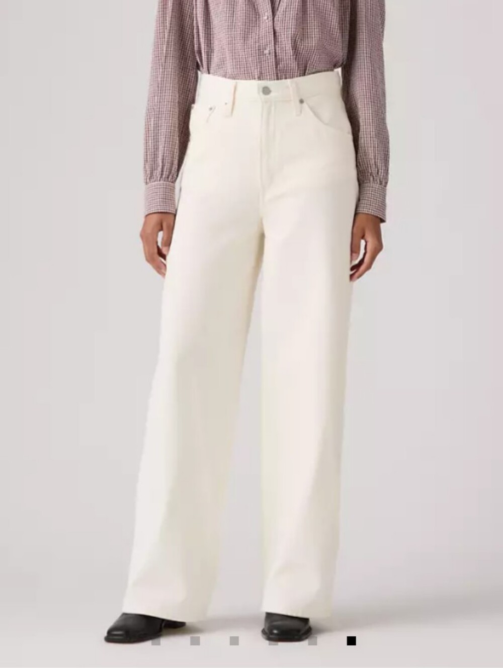 Levi's Women's NEW Size 31: Cinch Waist Baggy Wide Leg Jeans in Off-White